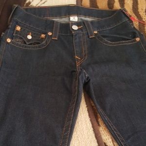 Like new true relgion dark blue men's jeans